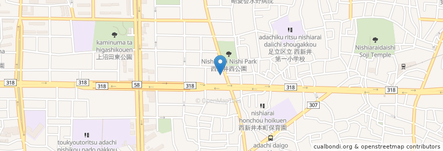 Mapa de ubicacion de Esso en ژاپن, 東京都, 足立区.