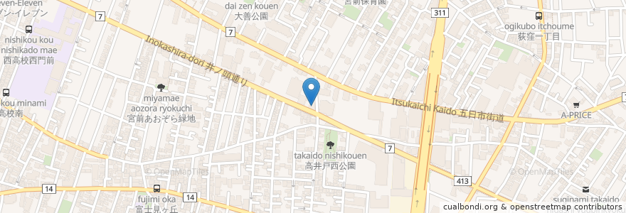 Mapa de ubicacion de ENEOS en Japan, 東京都, 杉並区.