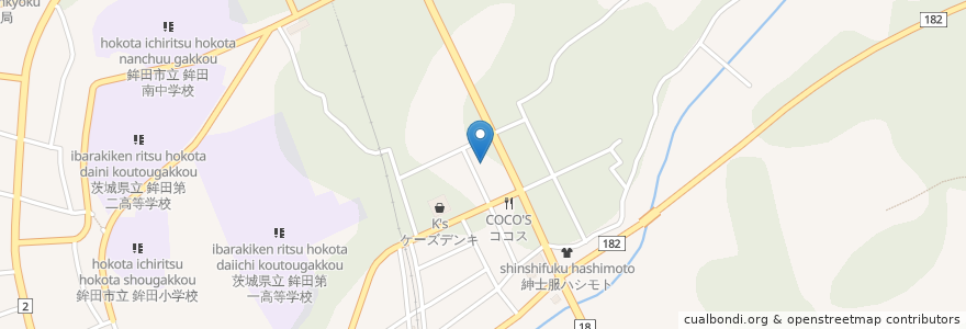 Mapa de ubicacion de ドラッグてらしま en Japón, Prefectura De Ibaraki, 鉾田市.