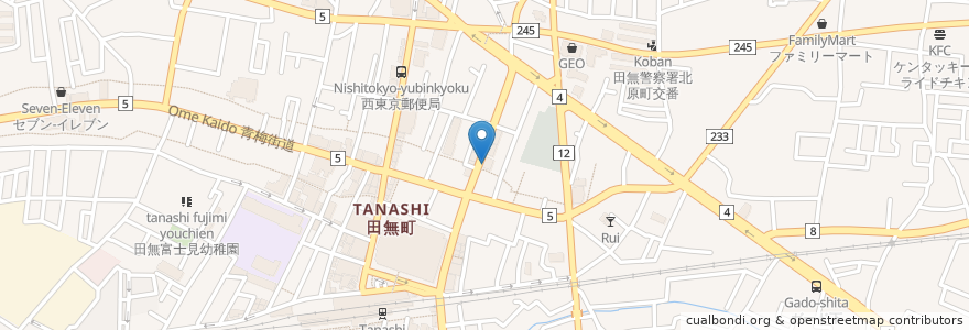 Mapa de ubicacion de カラオケモコモコ en اليابان, 東京都, 西東京市.