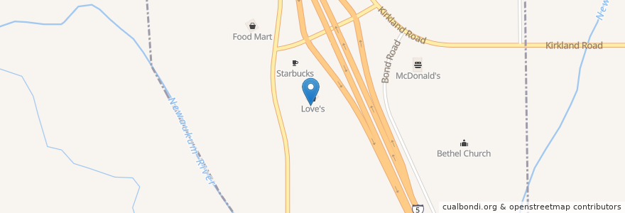 Mapa de ubicacion de Carl's Jr. en United States, Washington, Lewis County, Napavine City Limit.