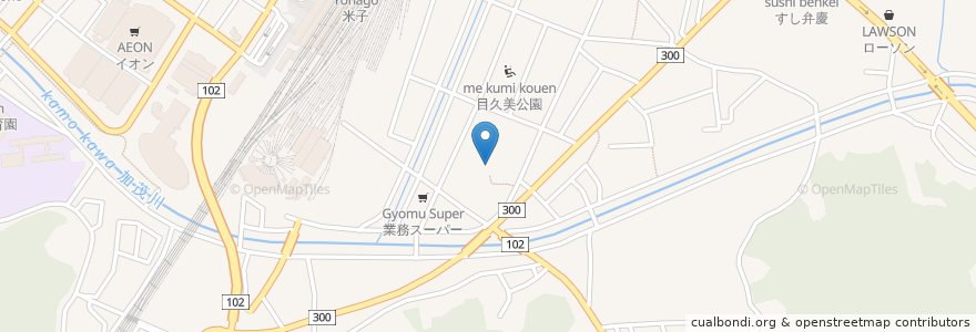 Mapa de ubicacion de 目久美神社 en 日本, 鳥取県, 米子市.