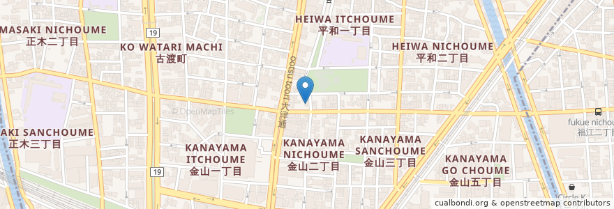 Mapa de ubicacion de コンパル en Japón, Prefectura De Aichi, Nagoya, Barrio Naka.