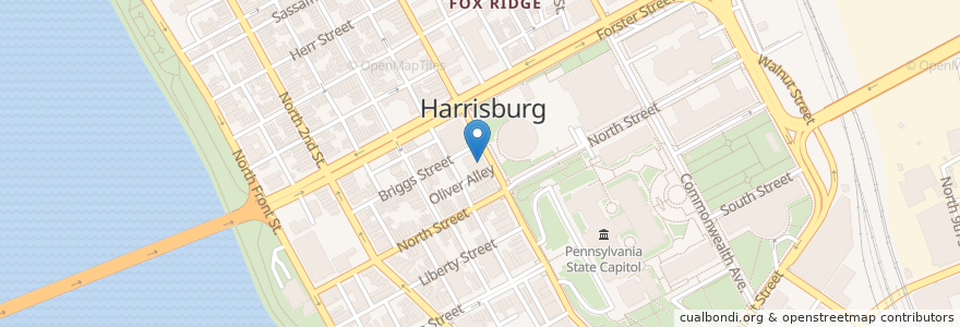 Mapa de ubicacion de 704 Lounge en United States, Pennsylvania, Dauphin County, Harrisburg.