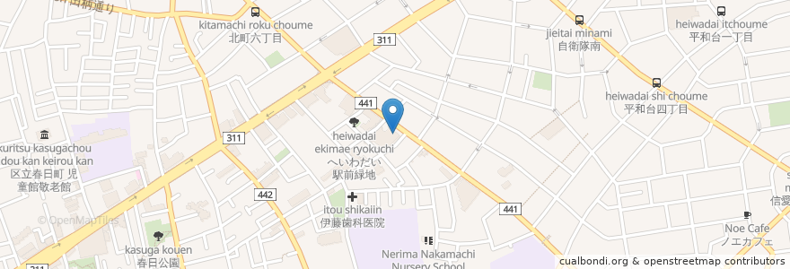 Mapa de ubicacion de モスバーガー en Japonya, 東京都, 練馬区.
