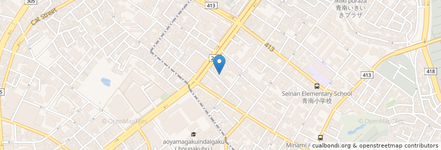 Mapa de ubicacion de Nakanishi 中西 en Jepun, 東京都, 渋谷区.