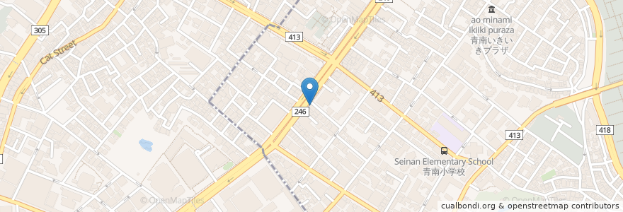 Mapa de ubicacion de 青山　かまはち en Giappone, Tokyo, Shibuya.