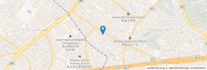 Mapa de ubicacion de たかの家 Takanoya en 日本, 東京都, 渋谷区.