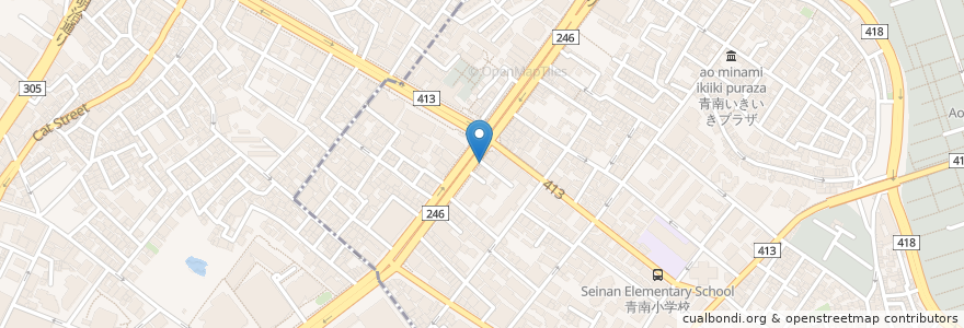 Mapa de ubicacion de ティーヌン en Jepun, 東京都, 渋谷区.