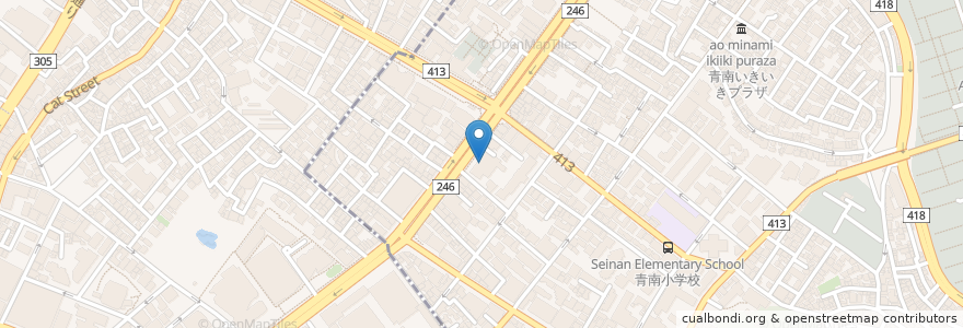 Mapa de ubicacion de 青山さささ en 日本, 東京都, 渋谷区.