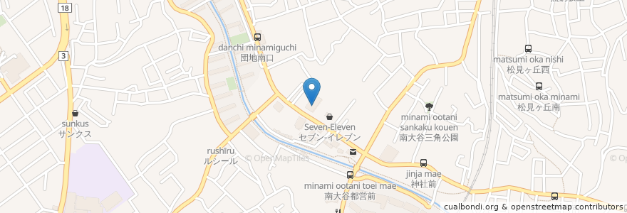 Mapa de ubicacion de クリエイト 町田南大谷店 en Japão, Tóquio, 町田市.