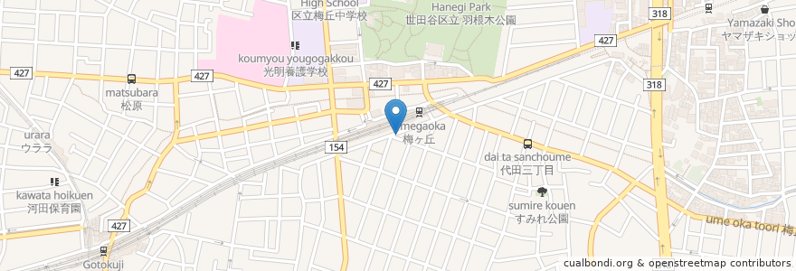 Mapa de ubicacion de 寿司の美登利 en Jepun, 東京都, 世田谷区.