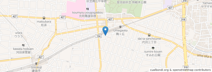 Mapa de ubicacion de いかり耳鼻咽喉科 en Japan, Tokio, 世田谷区.