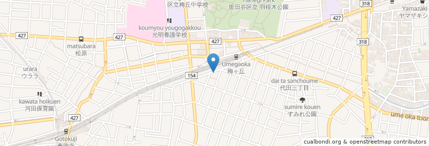 Mapa de ubicacion de ココカラファイン en Japan, 東京都, 世田谷区.