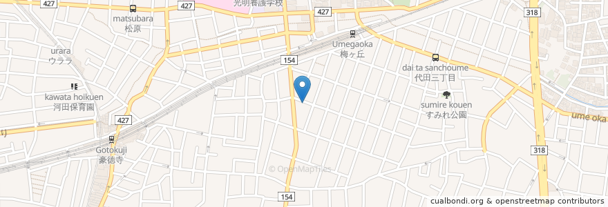 Mapa de ubicacion de 泰平薬局 en 日本, 東京都, 世田谷区.