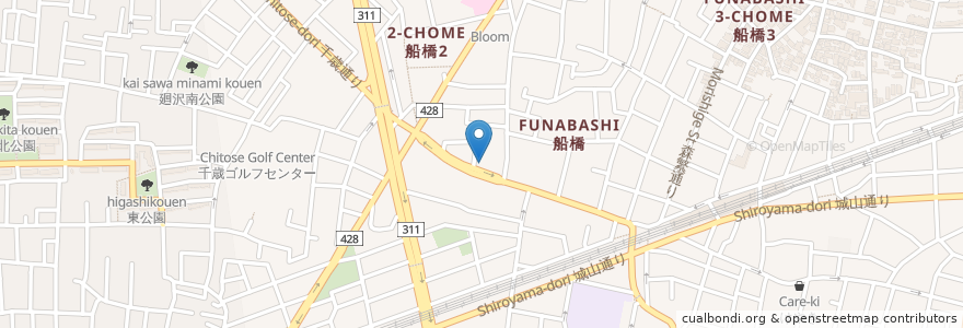 Mapa de ubicacion de 京華園 en Japonya, 東京都, 世田谷区.