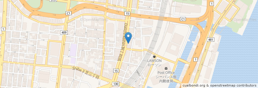Mapa de ubicacion de コスモ石油 en Giappone, Tokyo, Minato.