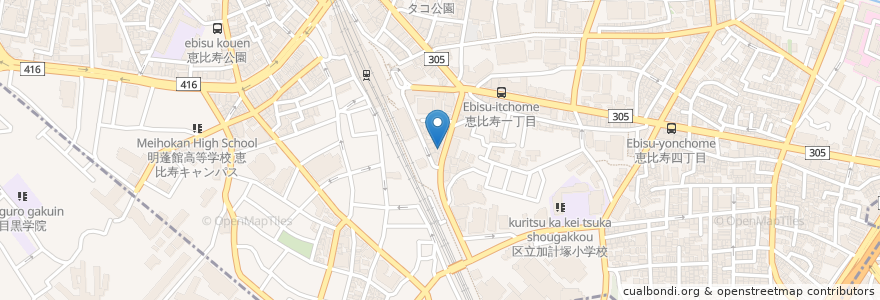 Mapa de ubicacion de Pizzeria da Mighele en 日本, 東京都.