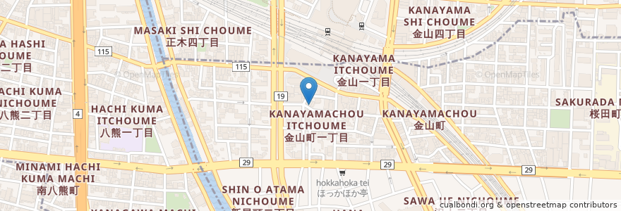 Mapa de ubicacion de 野崎屋 en 일본, 아이치현, 나고야 시, 熱田区.