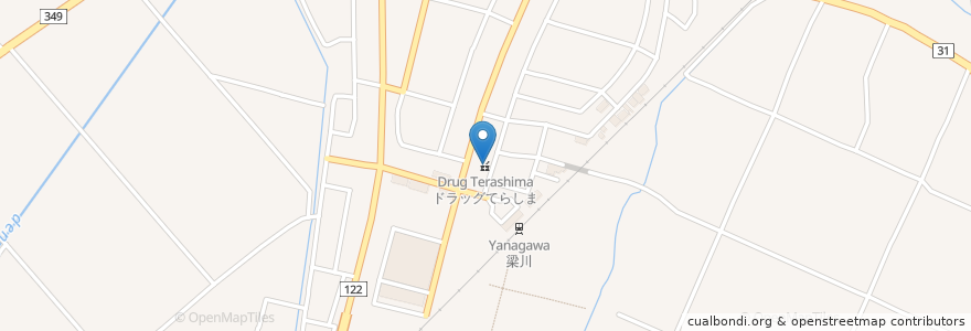 Mapa de ubicacion de ドラッグてらしま en 日本, 福島県, 伊達市.