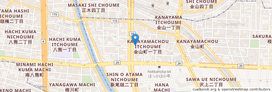 Mapa de ubicacion de PAHANA en Japonya, 愛知県, 名古屋市, 熱田区.