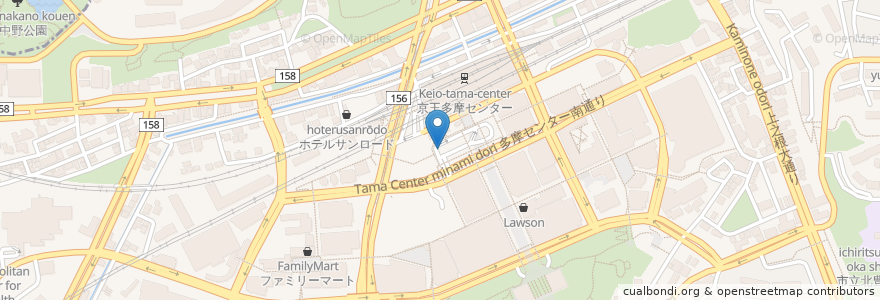 Mapa de ubicacion de 多摩センター駅 en Giappone, Tokyo, 多摩市.