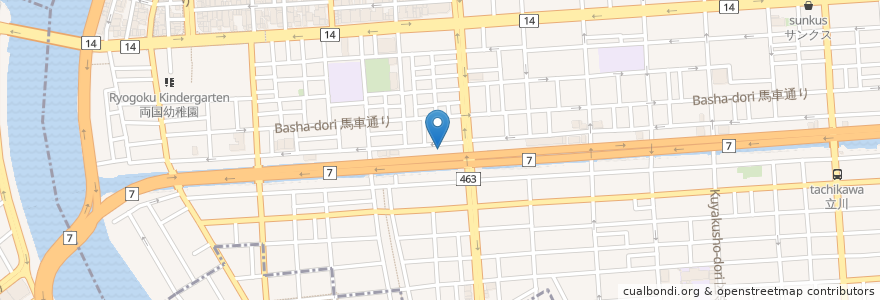 Mapa de ubicacion de コスモ石油 en Japon, Tokyo, 墨田区.