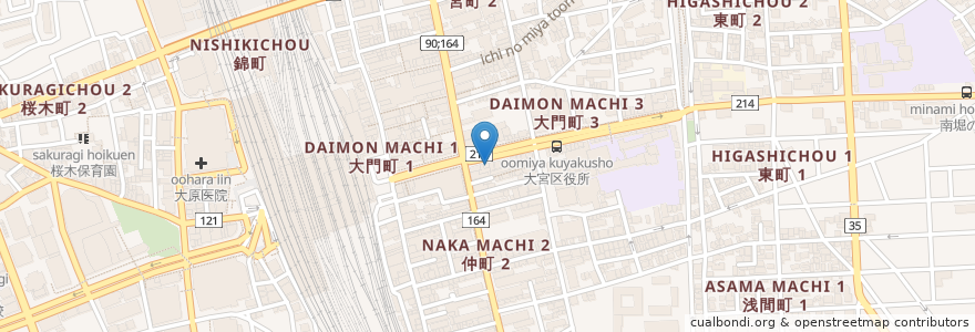Mapa de ubicacion de PIER'S CAFE en Jepun, 埼玉県, さいたま市, 大宮区.