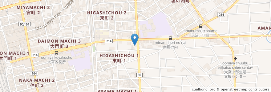 Mapa de ubicacion de 伊勢新 en 日本, 埼玉県, さいたま市, 大宮区.
