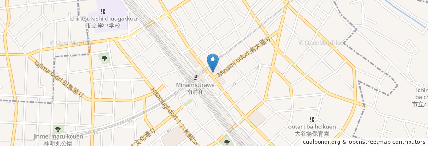 Mapa de ubicacion de 埼玉りそな銀行 en Giappone, Prefettura Di Saitama, さいたま市, 南区.