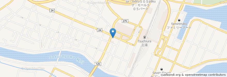 Mapa de ubicacion de トヨタレンタカー en Япония, Ибараки, 土浦市.