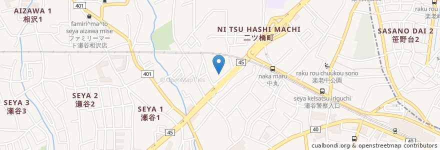 Mapa de ubicacion de 二ツ橋医院 en Japon, Préfecture De Kanagawa, 横浜市, 瀬谷区.