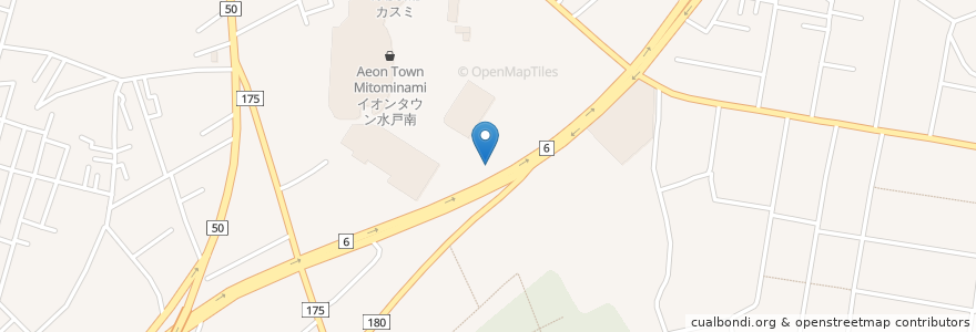 Mapa de ubicacion de 元気寿司 en 日本, 茨城県, 東茨城郡, 茨城町.
