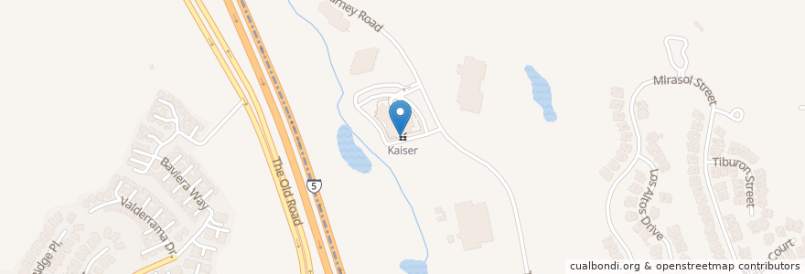 Mapa de ubicacion de Kaiser en Amerika Birleşik Devletleri, Kaliforniya, Los Angeles County, Santa Clarita.