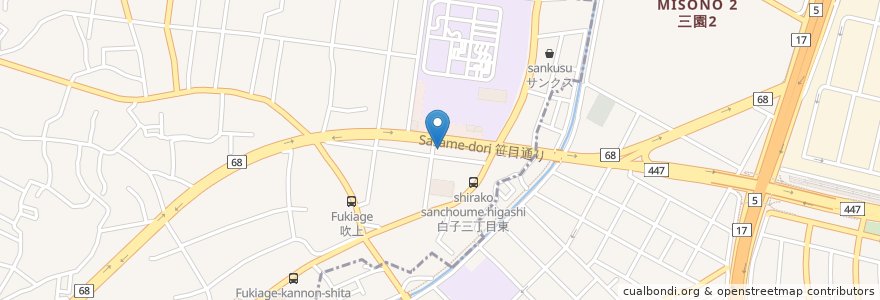 Mapa de ubicacion de ガスト en 日本, 埼玉县, 和光市.