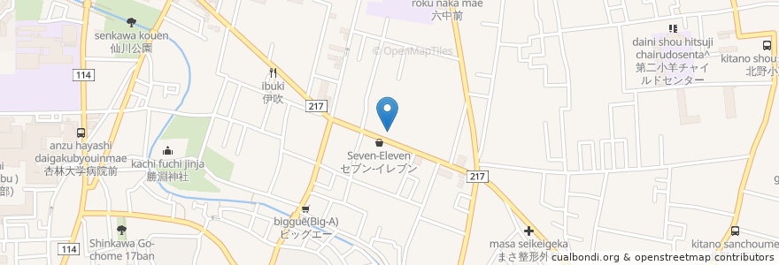 Mapa de ubicacion de 昭和シェル en Japon, Tokyo, 三鷹市.
