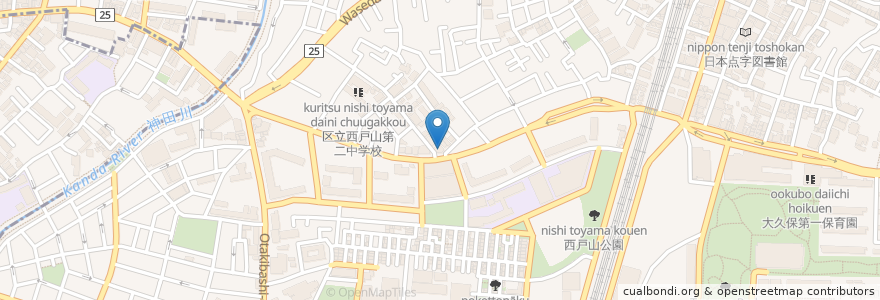 Mapa de ubicacion de 昭和シェル en Jepun, 東京都, 新宿区.