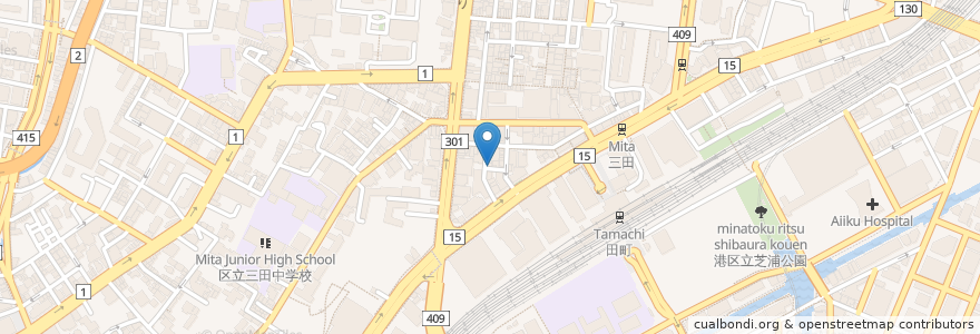 Mapa de ubicacion de らあめん丸 en Japonya, 東京都, 港区.