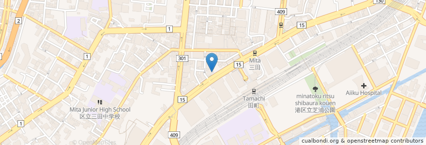 Mapa de ubicacion de カフェ・ベローチェ en Japan, Tokio, 港区.