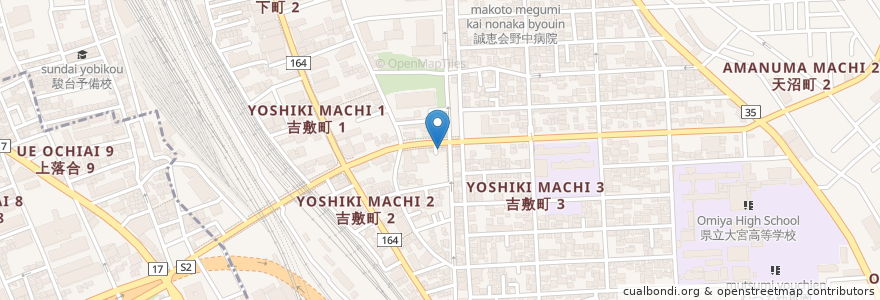 Mapa de ubicacion de 駕籠やすみ en اليابان, 埼玉県, さいたま市, 大宮区.