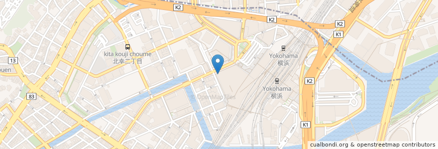 Mapa de ubicacion de 三井住友信託銀行 en Japan, Präfektur Kanagawa, Yokohama, 西区, 神奈川区.