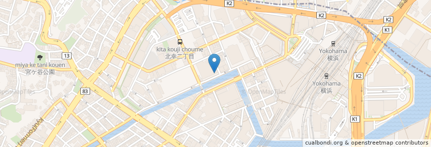 Mapa de ubicacion de Bar LOGIC Yokohama en Japonya, 神奈川県, 横浜市, 西区, 神奈川区.