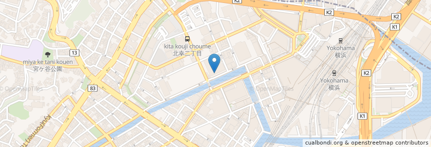 Mapa de ubicacion de Casa vella en Japon, Préfecture De Kanagawa, 横浜市, 西区, 神奈川区.