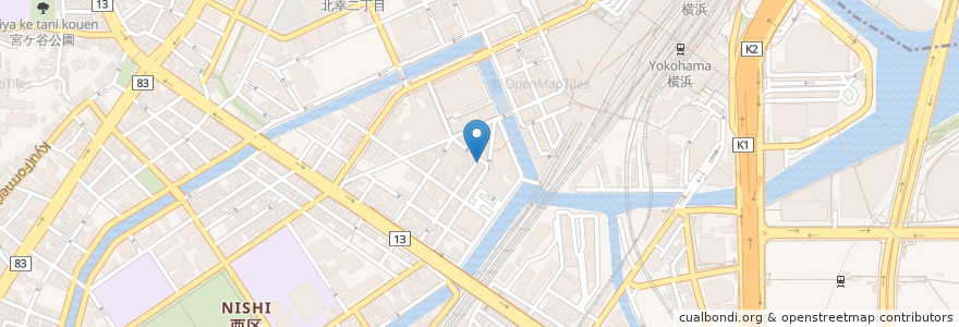 Mapa de ubicacion de 82 Ale House 横浜西口店 en 일본, 가나가와현, 요코하마시, 西区.