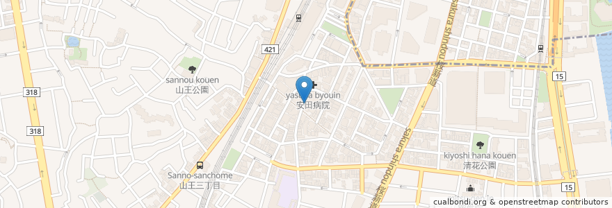 Mapa de ubicacion de ドラッグセガミ (Segami) en 日本, 東京都, 大田区.