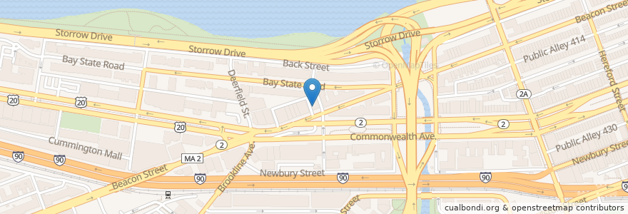 Mapa de ubicacion de Fin's Sushi + Grill en United States, Massachusetts, Suffolk County, Boston.