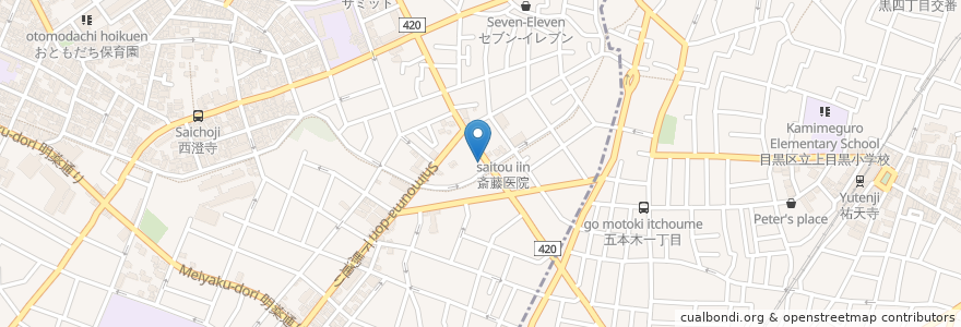 Mapa de ubicacion de Forno a Legao en ژاپن, 東京都, 目黒区, 世田谷区.