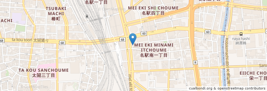Mapa de ubicacion de りそな銀行 en Japão, 愛知県, Nagoia, 中村区.