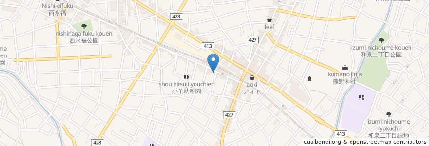 Mapa de ubicacion de 永福矯正歯科クリニック en Japonya, 東京都, 杉並区.