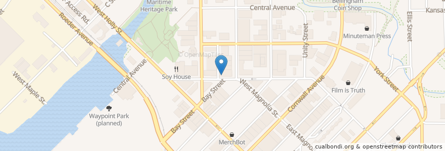Mapa de ubicacion de The Mount Bakery Café en Amerika Syarikat, Washington, Whatcom County, Bellingham.
